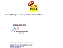 Tablet Screenshot of elektro-wilhelm.net